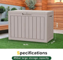 45 Gallon Outdoor Storage Box – Waterproof Deck Box for Garden & Patio,Light Brown by GreenHaven Gardens