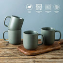 AmorArc 14oz Coffee Mugs Set of 6, Ceramic Coffee Mugs with Large Handle & Wavy Rim for Latte/Hot Cocoa/Tea, Stylish Coffee Mugs for Men Women. Oven,Dishwasher&Microwave Safe, Reactive Glaze by CozyNest Decor