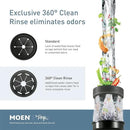 Moen Prep Series Disposer 1/2 Horsepower Continuous Feed Garbage Disposal featuring Fast Track Technology, Power Cord Included, GT50C by CozyNest Decor