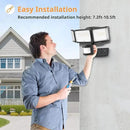 LEPOWER Battery Powered LED Flood Light Outdoor,1500LM Motion Sensor Security Lights, IP65 Waterproof,Wireless Flood Light Battery Operated,3 Head Motion Detector Light for Garage,Yard,Porch(Black) by GreenHaven Gardens