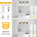 BONLICHT Bathroom Vanity Light Fixtures 3 Lights Modern Wall Sconce Brushed Nickel with Metal Base and Hammered Glass Shade, Industrial Farmhouse Bath Wall Lights for Hallway Kitchen Bedroom by CozyNest Decor