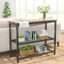 Ecoprsio Small Console Table, Sofa Table with Double Mesh Shelves, Industrial Entryway Table for Entryway, Hallway, Foyer, Front Hall, Sofa Couch, Living Room, Bar, Kitchen, 32 Inch, Rustic by CozyNest Decor