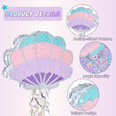 Wernnsai Mermaid Seashell Piñata - Pink Shellfish Pinatas for Kids Girls Birthday Mermaid Princess Party Decorations Under The Sea Ocean Theme Party Games With Bat Blindfold 16“ x 12.5" x 3" by TinyTreasures Baby Boutique