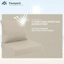 Favoyard Outdoor Seat Cushion Set 22 x 22 Inch Waterproof & Fade Resistant Patio Furniture Cushions with Removable Cover Deep Seat & Back Cushion with Handle and Adjustable Straps for Chair Sofa Couch by GreenHaven Gardens