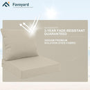 Favoyard Outdoor Seat Cushion Set 24 x 24 Inch Water-Resistant & Fade-Resistant Patio Furniture Cushions with Removable Cover Deep Seat & Back Cushion with Handle and Adjustable Straps for Chair Sofa by GreenHaven Gardens