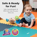MioTetto Foam Floor Tiles for Kids - Non-Toxic Comfortable Baby Play Mat and Interlocking Foam Tiles, Fits with 74x74 Playpen Mat for Crawling & Development, Soft Play Mat for Babies 6-12 Months by TinyTreasures Baby Boutique