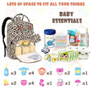 Baby Diaper Bag Backpack Travel Diaper Bags for Baby Girl Boy Large Capacity Baby Bag Backpack for Women Leopard Print by TinyTreasures Baby Boutique