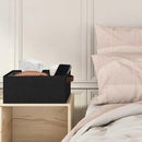 GhvyenntteS Small Fabric Storage Bins 6 Pack, 11.8" x 7.87" x 5.11" Storage Basket with Leather Handles, Closet Storage Bins for Shelves, Storage Baskets for Shelves, DVD Storage (Black) by CozyNest Decor