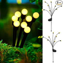 Solar Powered Firefly Lights Outdoor Waterproof 2-Pack, Swaying as Wind Blows, 8 LED Bulbs, Solar Garden Lights, Warm White, Outdoor Decorative Lights for Pathway Yard Patio Decorations by GreenHaven Gardens