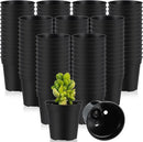 Yaomiao 200 Pcs 2 Inch Black Mini Plastic Plant Pot Nursery Seedling Pots Seed Starter with Drainage Holes for Indoor Outdoor Garden Succulent Plants Cuttings Transplanting by GreenHaven Gardens