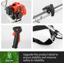 58CC Weed Wacker Brush Cutter, Gas Powered String Trimmer 4-in-1 Gas Weed Eater with 4 Detachable Heads Straight Shaft 2-Cycle for Weed, Brush(Orange) by GreenHaven Gardens