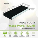 LUMENGY Paver Light Slim 0.5x6 Inch Glare-Free Brick Lighting for Pavers, Walls, Driveway, Pathway & Garden, 5000K 12V Waterproof, Drive-Over Rated by CozyNest Decor