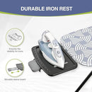 APEXCHASER Ironing Board, Full Szie Iron Board with Iron Rest,Height Adjustable,Extra Thick Heat Resistant Cover with Sleeve Board 15x45 Blue by CozyNest Decor