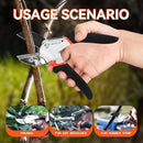 8" Professional Heavy Duty Anvil Pruning Shears with Anti-Rust SK-5 Blades, Garden Shears for Dry Stems and Small Branches, Gardening Scissors, Clippers for Wood, Non-Slip Handle. | LFXP1108S by GreenHaven Gardens