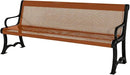 Heavy-Duty Outdoor Bench Thermoplastic Coated, Punched Steel, Commercial-Grade Garden Bench, Made in America (Portable with Back, 4 Ft, Textured Copper) by GreenHaven Gardens