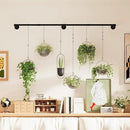 Plant Hanger Indoor with 6 Hanging Chains Hanging Planters for Indoor Plants Hanging Plant Holder Window Plant Rod Black Metal Shelves(73 Inch Pot not Included by GreenHaven Gardens