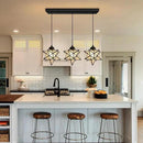 Modern Frosted White Glass Chandelier Dining Room Farmhouse Star Pendants Lights for Kitchen Island LED Ceiling Hanging Lighting Included Warm Light Bulbs Black by CozyNest Decor
