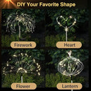Firework Waterproof LED Solar Lights - 120 LED Outdoor warmer starburst garden decor with 8 modes by GreenHaven Gardens
