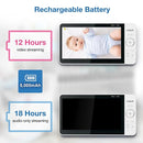 VTech 2-Cameras Smart WiFi Baby Monitor with 1080p FHD Video, Free App with Motion Video, Sound/Motion Detection and Notifications, 7" IPS Display with Split-Screen, Pan-Tilt-Zoom: Smart HQ Max Twin by TinyTreasures Baby Boutique