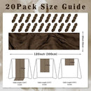 6FT 20 Pack Brown Cheesecloth Table Runner 20 x 120 Inch Long Boho Fabric Rustic Cheese Cloth Table Runner for Wedding Bridal Shower Baby Shower Gauze Sheer Birthday Party Table Decorations by CozyNest Decor