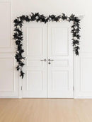 MISSPIN 6FT Black Maples Leaf Garland, Halloween Fall Leaf Garland Artificial Hanging Black Maple Autumn Vine Fall Decor Maple Thanksgiving Halloween Home Decor by CozyNest Decor