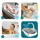 The First Years Rain Shower Baby Bathtub Set - Includes Infant Sling, Soothing Spray Shower Head, Fresh Water Tank and Built in Soft Brush - 3 in 1 Grow with Me Design - Baby Bath Essentials by TinyTreasures Baby Boutique