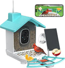 Smart Bird Feeder with Camera, 2K HD Bird Feeders for Outdoors with Solar Panel, Al Identification, Idea Gift, Blue by CozyNest Decor