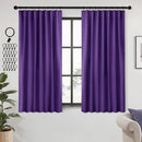 ANRODUO Back Tab Blackout Curtains for Bedroom Living Room, Rod Pocket Pinch Pleated Thermal Insulated Room Darkening Curtains 63 Inches Long 2 Panels, Purple, 42 x 63 Inch by TinyTreasures Baby Boutique