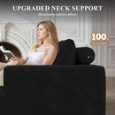 Modular Sectional Sofa with L-Shape Chaise,Cloud Sectional Modern Sleeper Couch with Deep Seat,Sponge Compression Sofas No Assembly Required (Black-Corduroy Fabric) 1pcs by CozyNest Decor