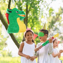 WERNNSAI Dragon Piñata - Dinosaur Party Supplies Dino Piñata Bundle with Blindfold and Stick for Boys Kids Dragon Theme Birthday Party Game Decorations (15.5" x 10" x 3") by TinyTreasures Baby Boutique