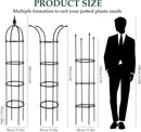 Garden Obelisk Trellis for Climbing Plants Outdoor, 6.6ft Tall Rustproof Coated Metal Plant Support with Garden Twist Tie (1 PK) by GreenHaven Gardens