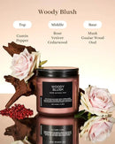 M&SENSE Rose Oudwood Scented Candle, 11.6oz 70 Hours Natural Soy Wax Long Lasting Slow Burning Candles, 2 Wick Relaxing Aromatherapy Gifts for Home Decor by CozyNest Decor