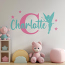 CRYPTONITE Personalized Name & Initial Tinkerbell Vinyl Wall Decals - Baby Girl Bedroom Decor - Fairy & Princess Wall Decals (A. Tinkerbell) by TinyTreasures Baby Boutique