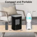Small Portable Space Heater for Indoor Use - with 70°Rotating Feature, JIBUFI 1500W PTC Electric Heater, Rapid and Safe Heating, Remote Control, 1-12 Hr Timer for Bedroom, Office by CozyNest Decor