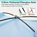 WhiteFang Beach Tent Anti-UV Portable Sun Shade Shelter for 3/4/6/8 Person, Extendable Floor with 3 Ventilating Mesh Windows Plus Carrying Bag, Stakes and Guy Lines by TinyTreasures Baby Boutique