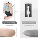 MOON PARK Pregnancy Pillows for Sleeping - U Shaped Full Body Maternity Pillow with Removable Cover - Support for Back, Legs, Belly, HIPS - 65 Inch - Brown - Cooling Cover by TinyTreasures Baby Boutique