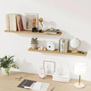 Fun Memories Floating Shelves for Wall, 40" Rustic Wood Deep Wall Mounted Shelves with Invisible Brackets for Decor & Storage, Floating Shelf for Living Room, Bathroom (Oak, Set of 2) by CozyNest Decor