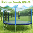 Zupapa Trampolines No-Gap Design 1500 LBS Weight Capacity 16 15 14 12 10 8FT for Kids Children with Safety Enclosure Net Outdoor Backyards Large Recreational Trampoline by TinyTreasures Baby Boutique