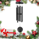 Sympathy Memorial Wind Chimes, 36' with 6 Metal Tubes, Outdoor Deep Tone for Garden, Christmas Hanging Decor - Black Grey by CozyNest Decor