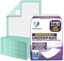 Disposable Bed Pads for Adults 23 x 36 (50 Count) - Super Absorbent and Waterproof - Incontinence Bed Pads, Chuck Pads, Chux Pads, Changing Pads for Baby, Pee Pads for Kids by TinyTreasures Baby Boutique
