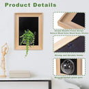 Natural Wooden Frame Wall Hanging Planter for Hydroponic Plants, 12'' x16''inch Wall Vase with Round Acrylic Propagation Station，Bathroom, Office, or Living Room Décor, Set of 3 by CozyNest Decor