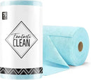 Fantasticlean Microfiber Cleaning Cloth Roll -75 Pack, Tear Away Microfiber Towels, 12" x 12", Reusable, Washable, Scratch Free, Ultra Absorbent Dish Rags for Car, Home, Garage or Shop (Blue) by CozyNest Decor