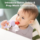 Haakaa Baby Fruit Food Feeder & Mini Freezer Nibble Tray Combo, Breastmilk Popsicle Molds for Baby Cooling Relief, BPA Free Silicone Feeder for Safe Infant Self Feeding, 4 Month+ (Lavender) by TinyTreasures Baby Boutique