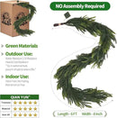 6FT Artificial Norfolk Pine Garland – Real Touch Greenery Garland, Dense Green Plants for Indoor Outdoor Christmas, Holiday, and Home Decoration (1, 6FT-) by CozyNest Decor