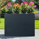 SUNNYPARK Large Metal Planter Box 32”x 12”x 24”, Rectangular Modern Grey Metal Planter Box Heavy Duty with Drainage Holes for Outdoor Garden Patio by CozyNest Decor