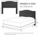 Linen Upholstered Headboard Queen/Full Size Latest Model Wall Mount, Bed Frame Mount, Featuring High-Density Sponge Padding, Luxury Texture Easy Assembly Comfort and Style-Dark Gray by CozyNest Decor