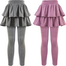 Girls School Uniform Pants Leggings with Skirts Stretch Warm Jegging 4-12 Years by TinyTreasures Baby Boutique