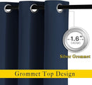 NICETOWN Blackout Curtain Panels 72 - Window Treatment Energy Saving Thermal Insulated Solid Grommet Blackout Drapes for Living Room (Navy, 1 Pair, 52 by 72-Inch) by TinyTreasures Baby Boutique
