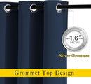 NICETOWN Blackout Curtain Panels 90 - Window Treatment Energy Saving Thermal Insulated Solid Grommet Blackout Drapes for Living Room (Navy, 1 Pair, 66 by 90-Inch) by TinyTreasures Baby Boutique