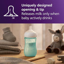 Philips Avent Natural Baby Bottles with Natural Response Nipples (Medium Flow, Flow 3), 9oz, Teal, 4-Pack, SCY903/44 by TinyTreasures Baby Boutique